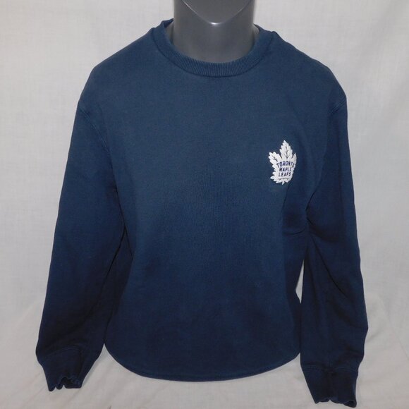 Roots Canada NHL Toronto Maple Leafs Hockey Blue Crewneck Sweatshirt Mens L - Picture 1 of 9